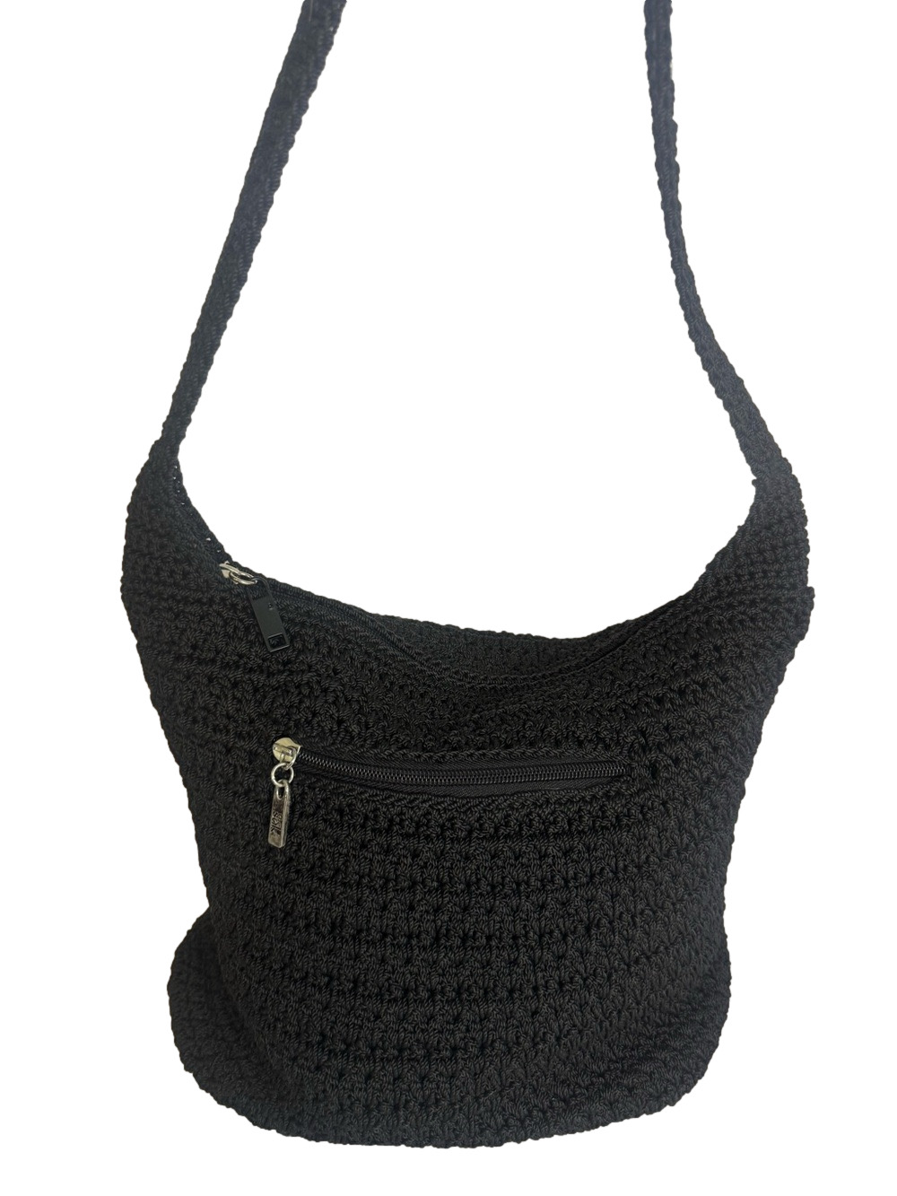 #390 The Sak Crocheted Black Shoulder Bag